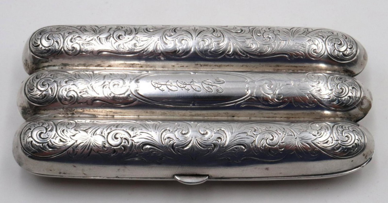 Antique Sterling Silver Cigar Case (1 of 3)