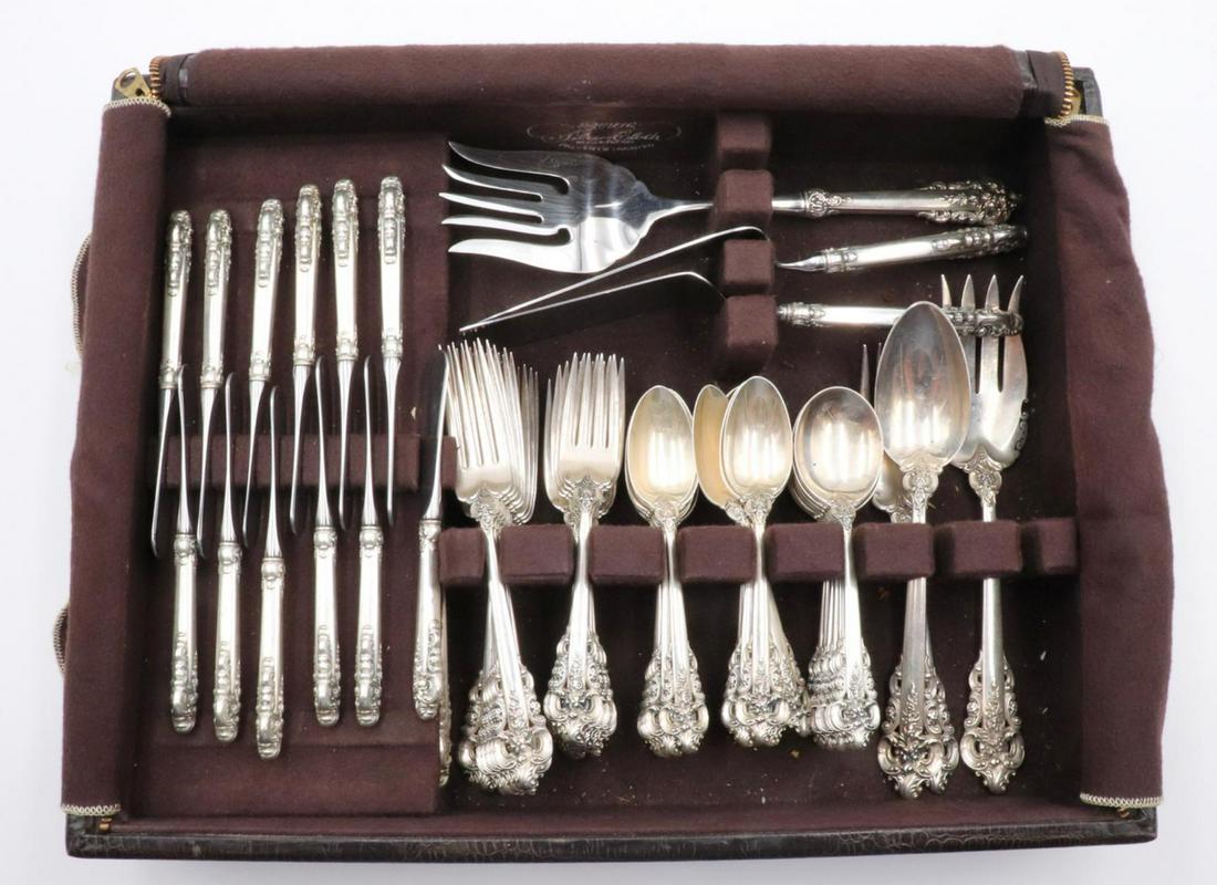90 Wallace "Grande Baroque" Sterling Flatware Set (1 of 6)