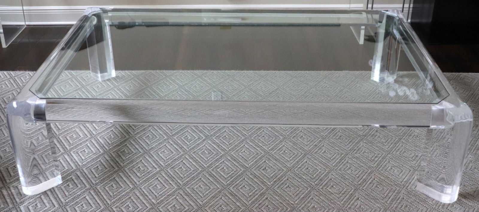 Karl Springer "Mark II" Lucite & Glass Table (1 of 7)