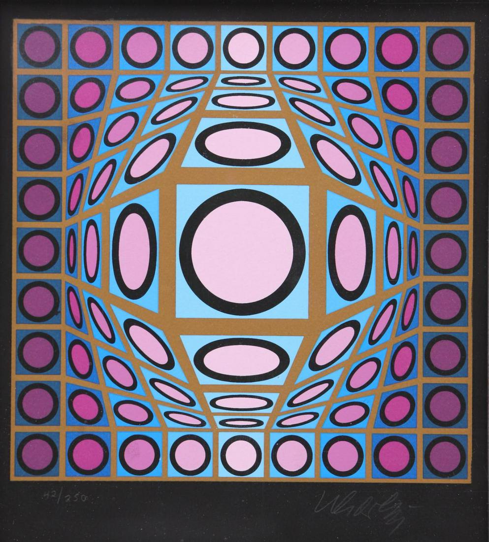 Victor Vasarely "Composition Microcosmos IV 1980" (1 of 3)