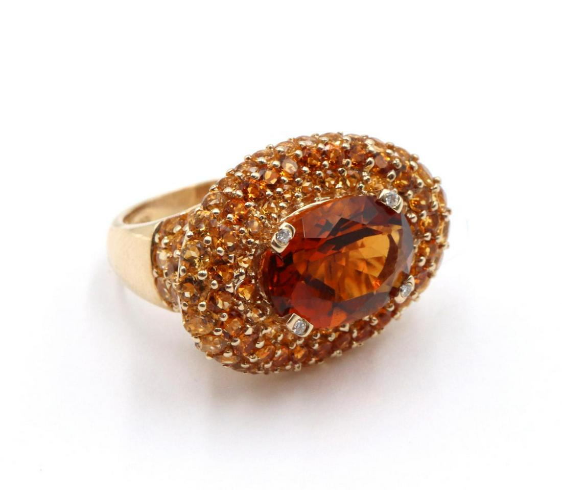 14Kt Orange Sapphire Ring (1 of 3)