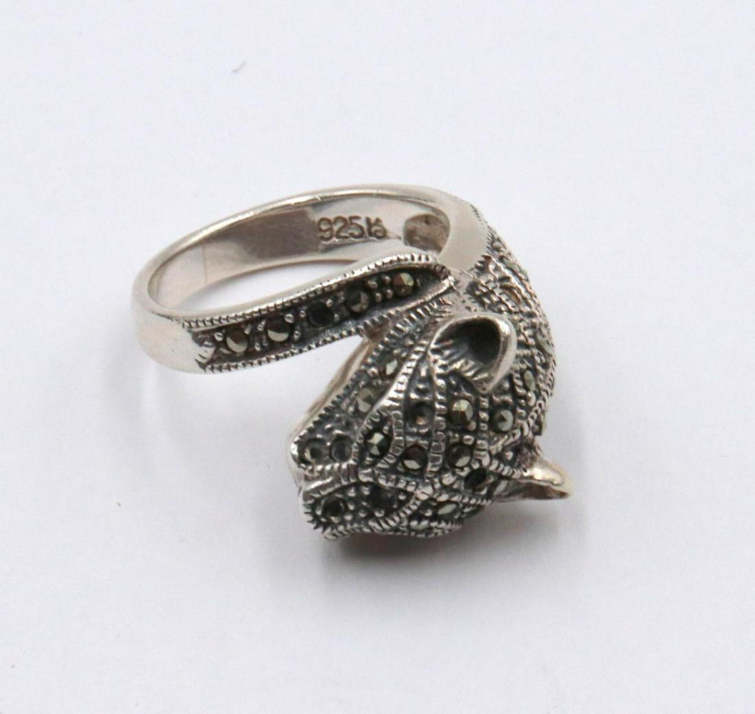 Sterling Silver & Marcasite Ring: Sterling Silver & Marcasite Ring. Size - 6. Weight - 6.6 grams.