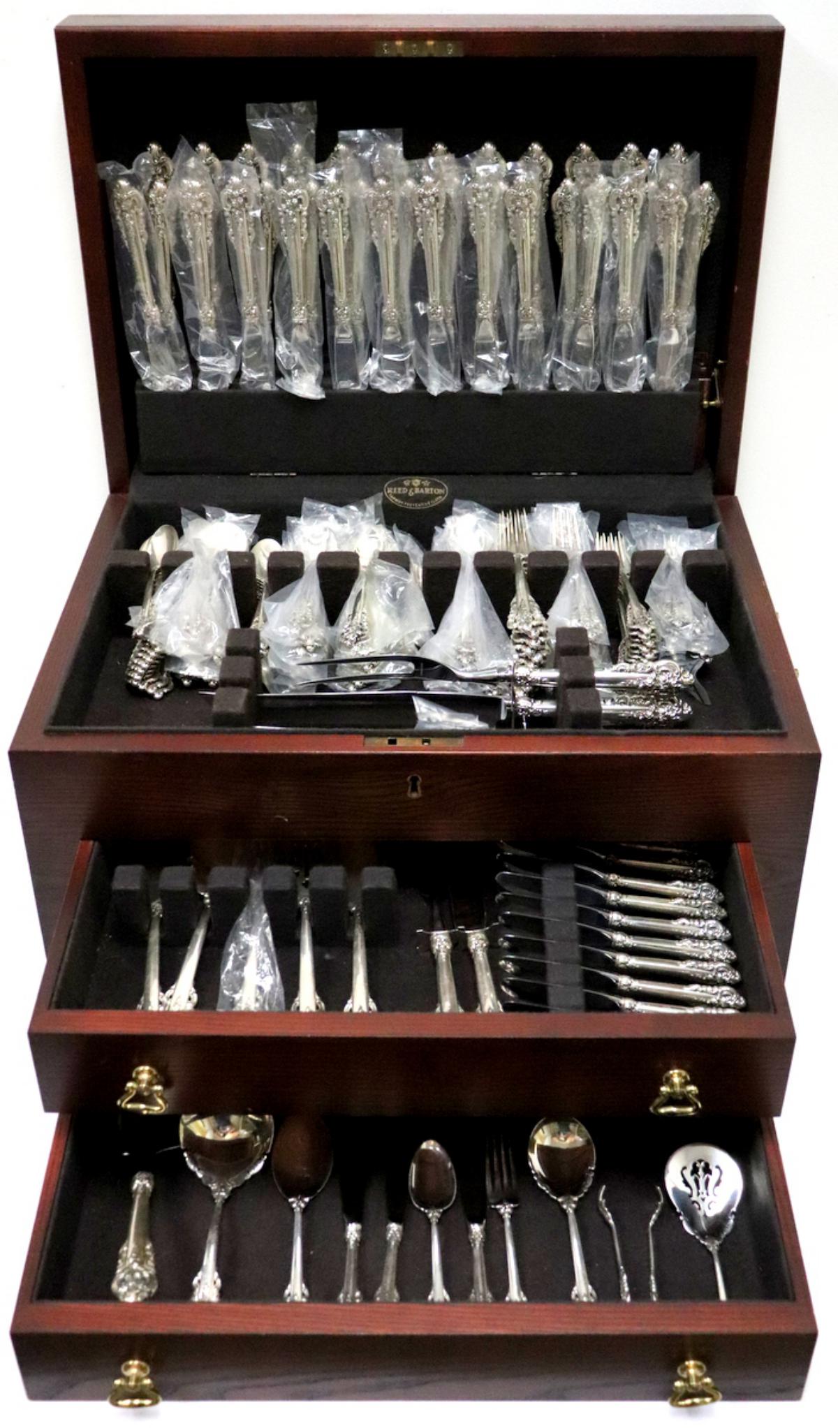 201 Wallace "Grande Baroque" Sterling Flatware Set (1 of 9)