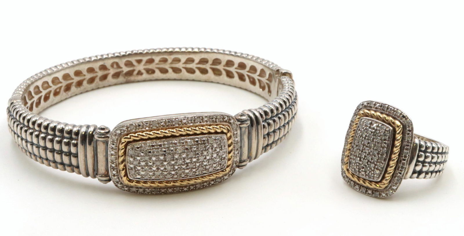 Town & Country 14Kt & Sterling Diamond Suite (1 of 4)