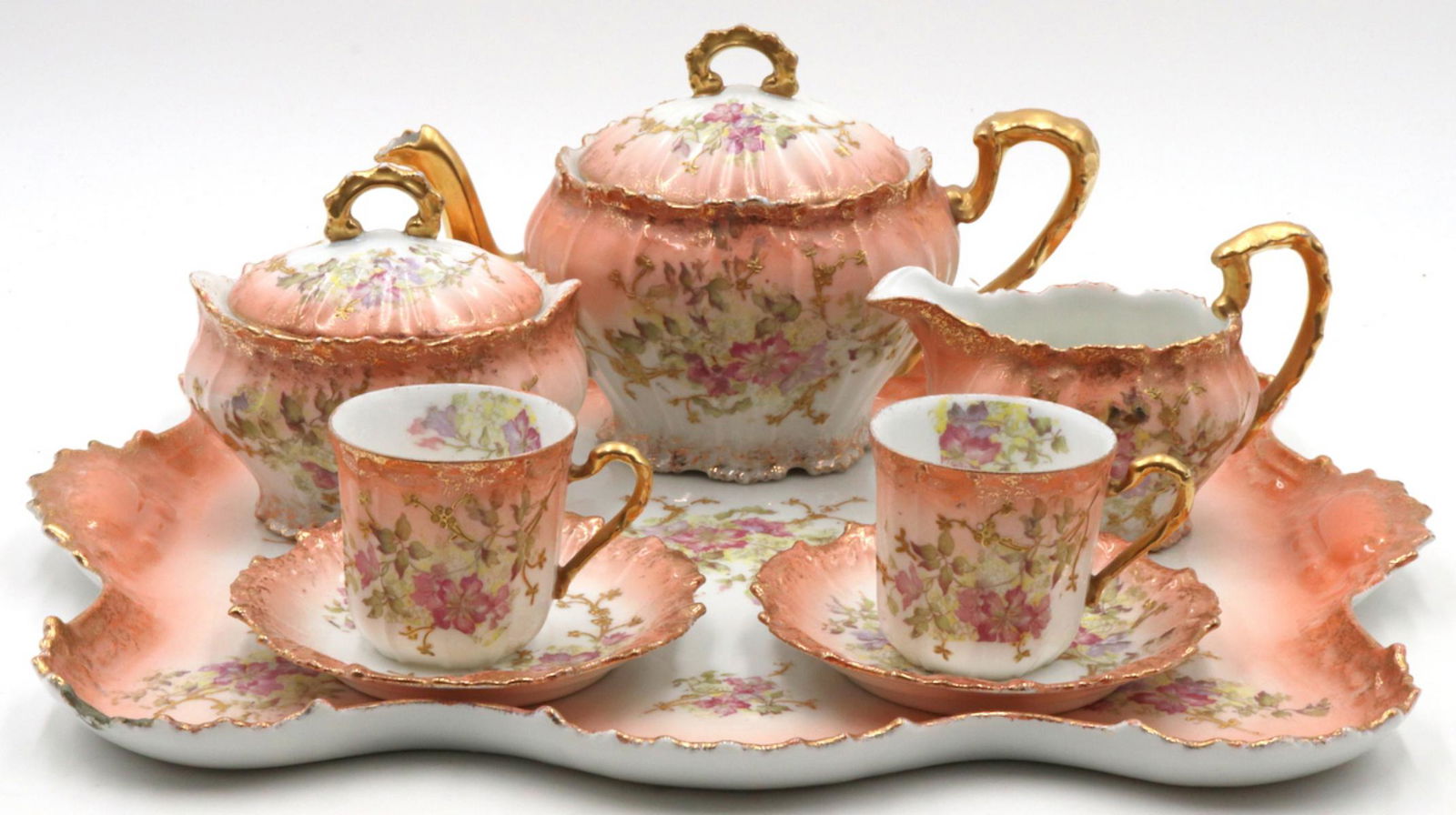 Limoges France Hand Painted Porcelain Tea Set (1 of 4)