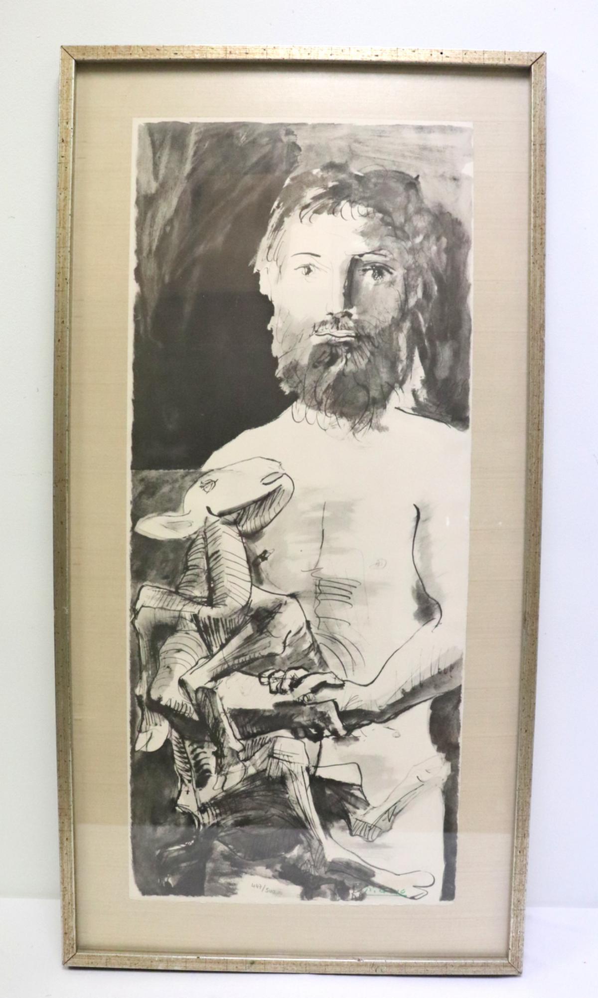 Pablo Picasso "Etude Pour Homme Le Mouton" Lithograph (1 of 5)