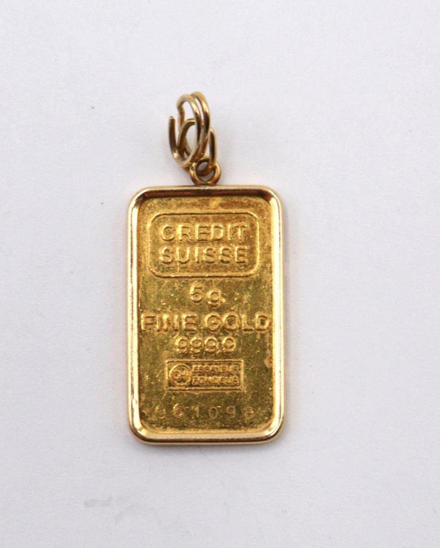 Credit Suisse Fine Pure Gold Pendant (1 of 2)