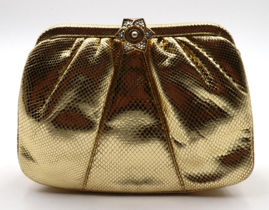 Vintage Judith Leiber Gold Tone Purse (1 of 3)