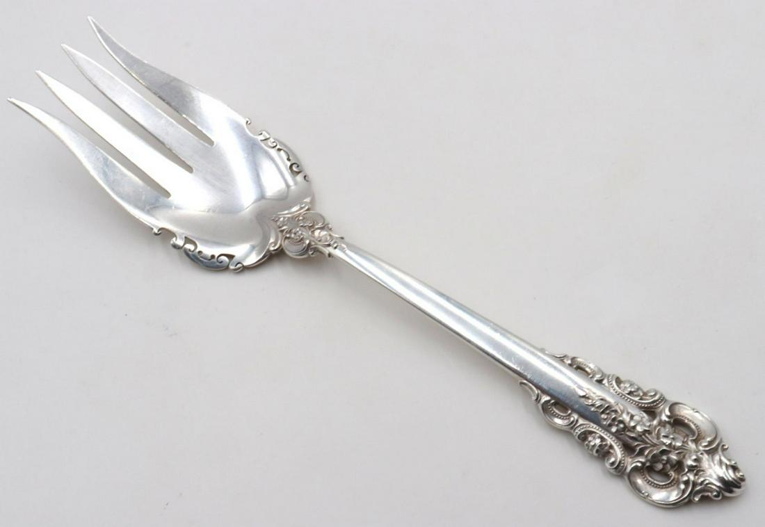 Wallace "Grande Baroque" Sterling Salad Serving Fork (1 of 3)