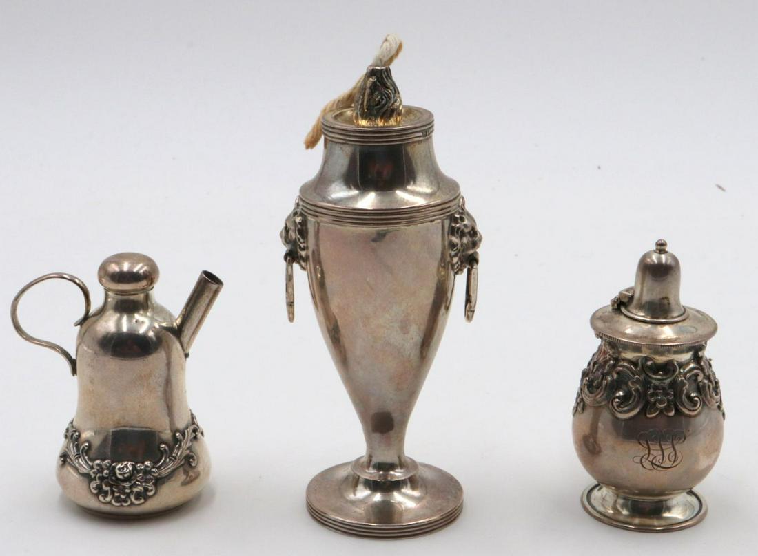 3 Pc. Antique Sterling Silver Cigar Lighters (1 of 4)