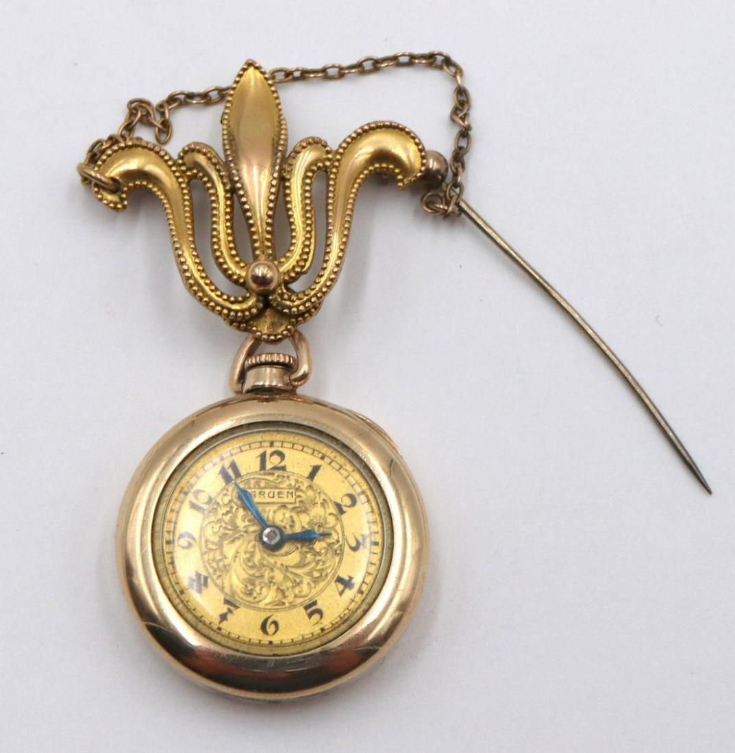 Gruen Gold Filled Lapel Pin (1 of 2)