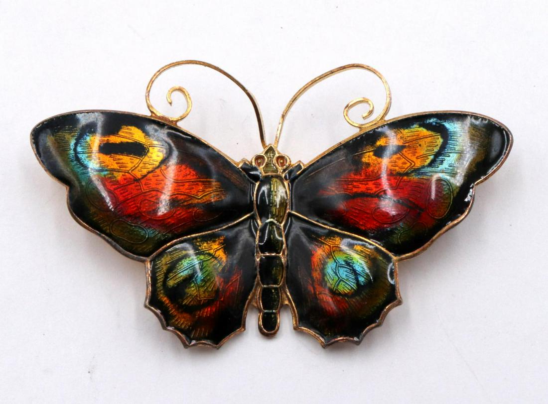 David Anderson Vermeil & Enamel Butterfly Pin (1 of 2)