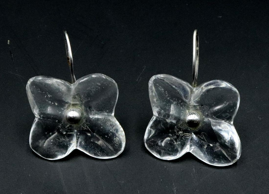 Baccarat Crystal Floral Earrings (1 of 2)