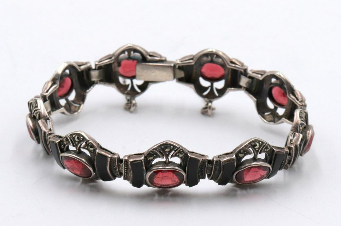 Sterling & Semi-Precious Stone Bracelet (1 of 2)