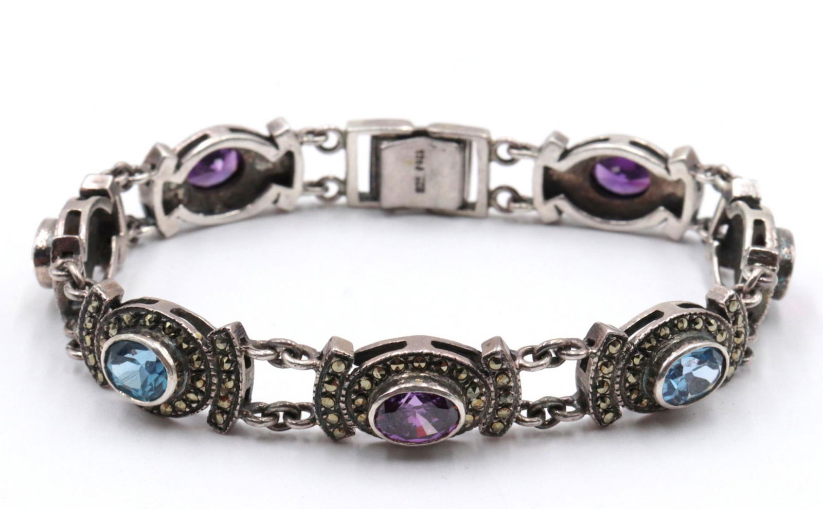 Sterling & Semi-Precious Stone Bracelet (1 of 2)