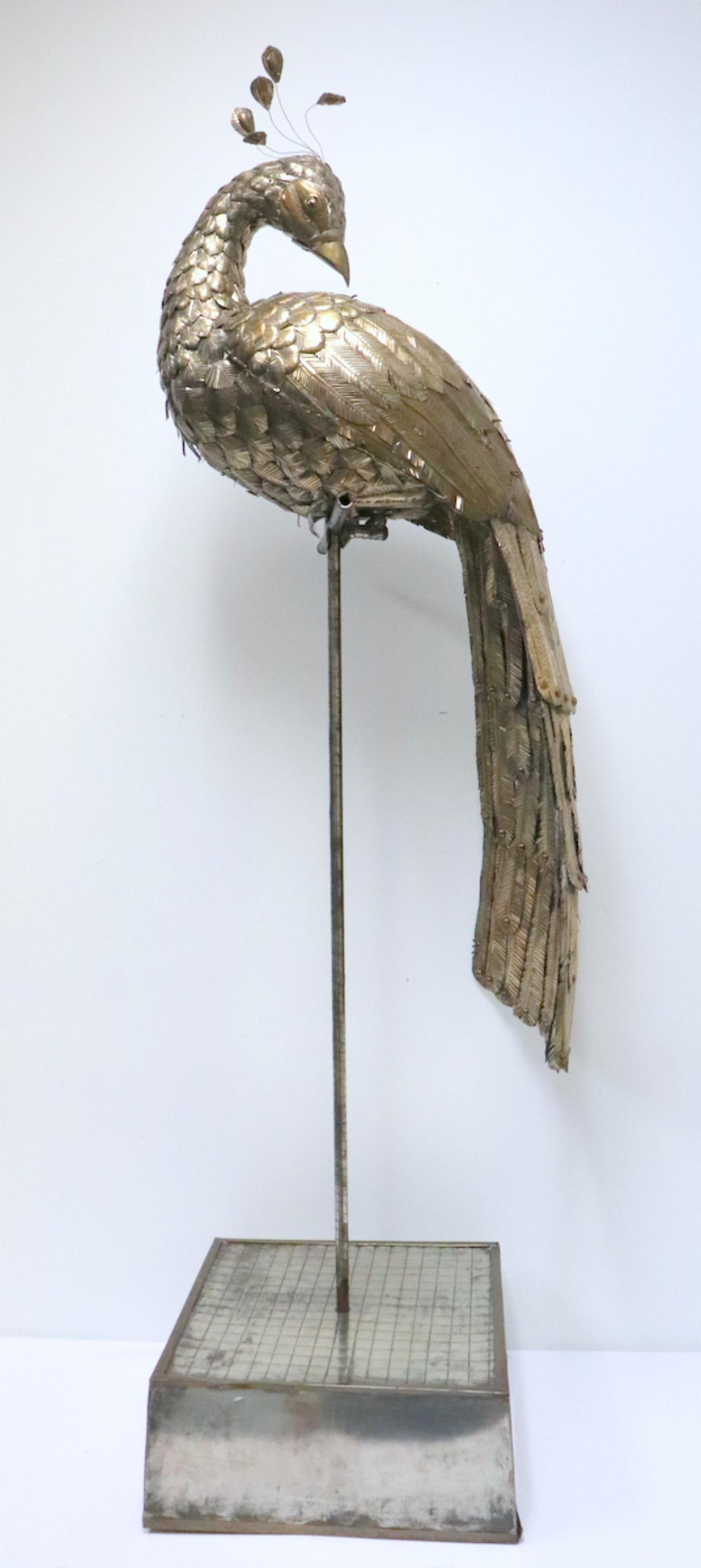 Life Size Sergio Bustamante "Peacock" Metal Sculpture (1 of 7)