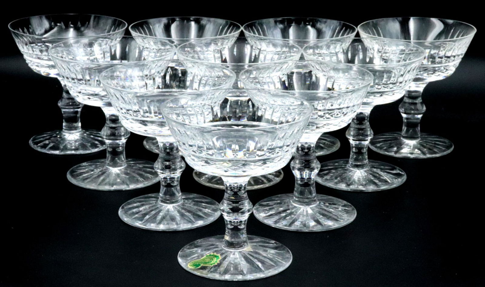 10 Pc. Waterford "Tramore" Crystal Champagne Glasses (1 of 4)