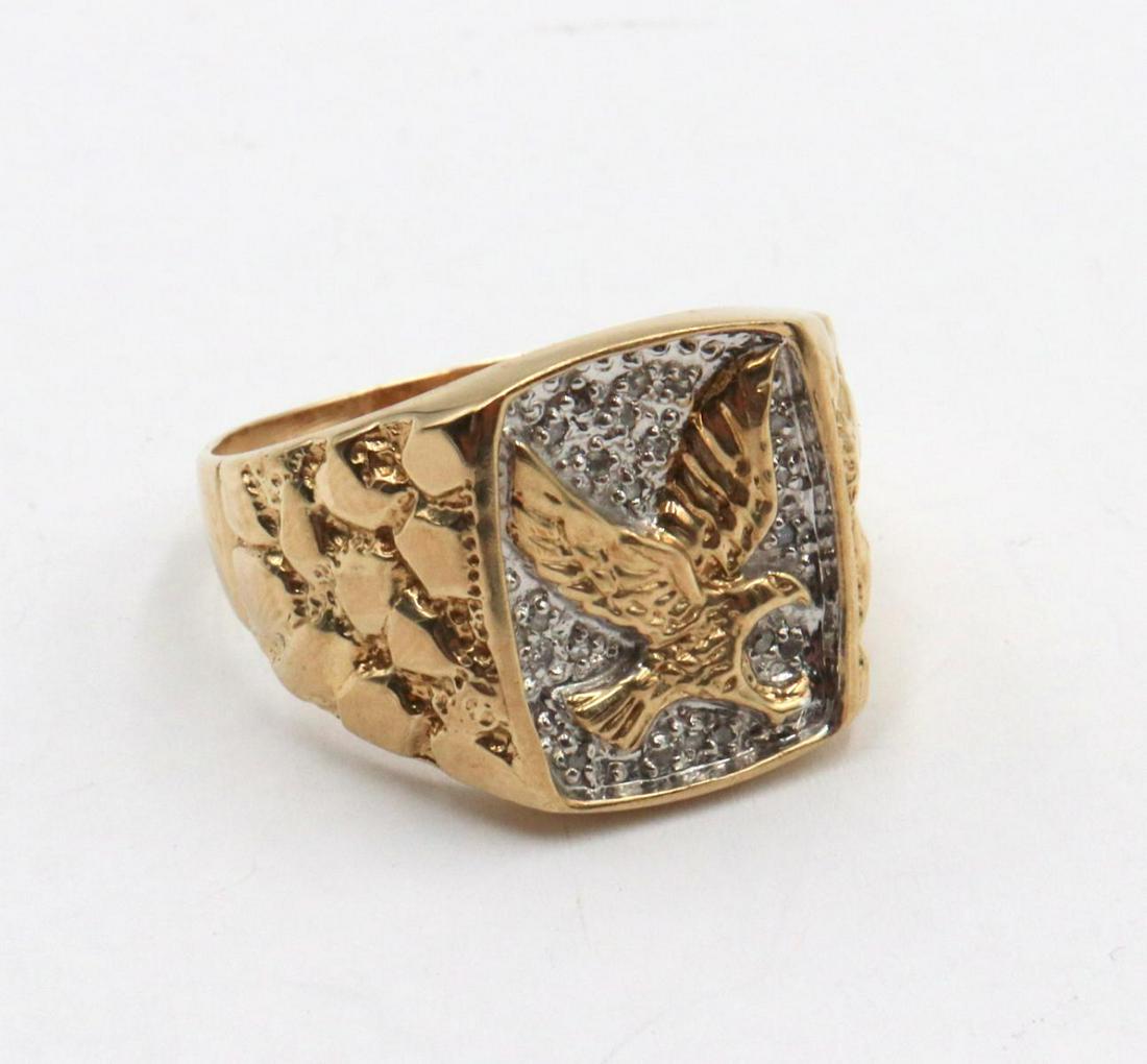 18Kt Two-Tone Eagle Ring: 18Kt Two-Tone Eagle Ring. Weight - 4.2 dwt. Size - 11.5.