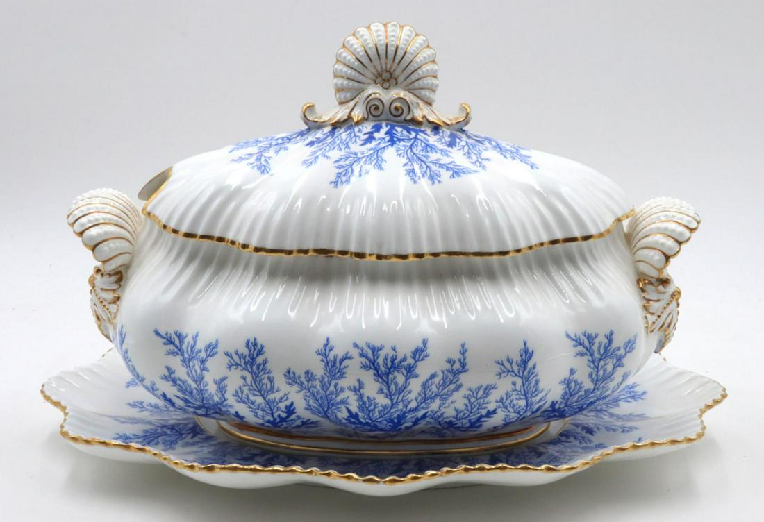 Antique Coalport Nautical Porcelain Tureen (1 of 5)