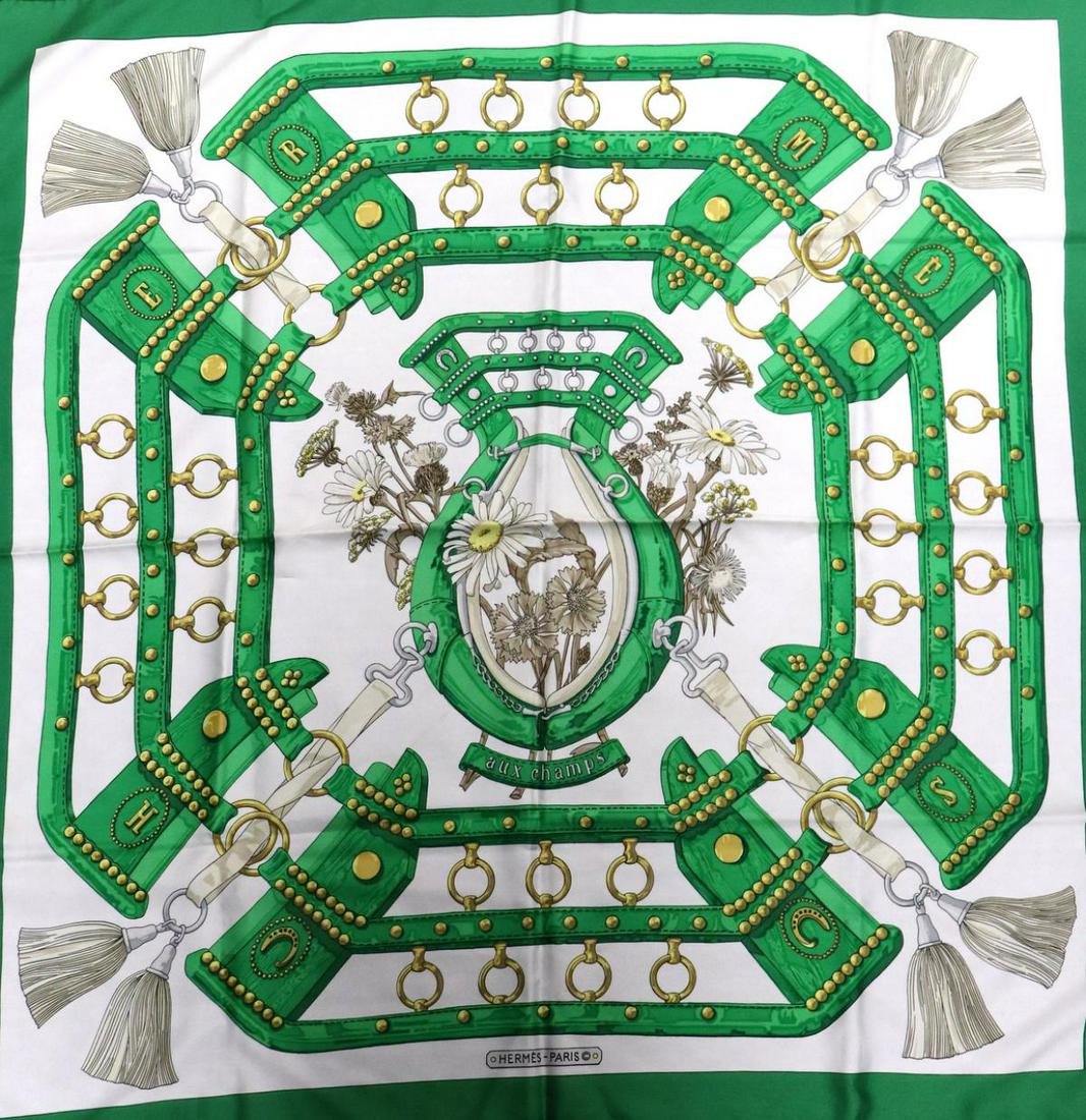 Hermes "Aux Champs" Silk Scarf (1 of 5)