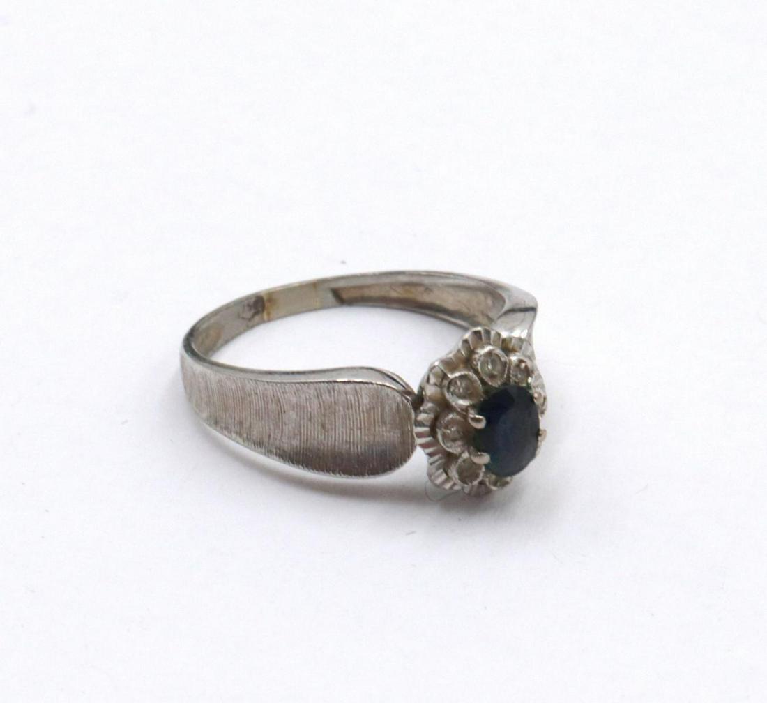 18Kt White Gold Sapphire & Diamond Ring (1 of 2)
