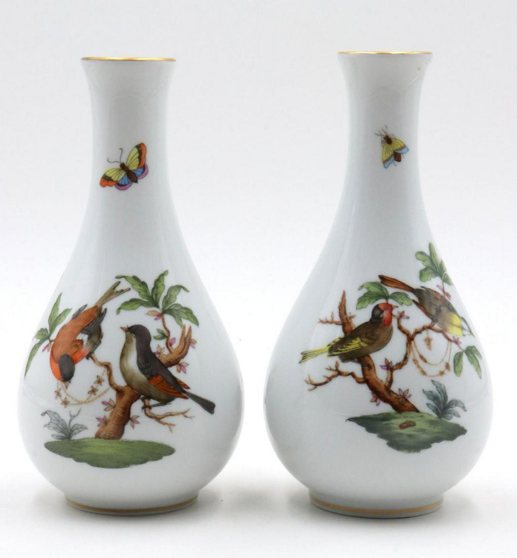 Pair of Herend "Rothschild" Porcelain Bud Vases (1 of 3)