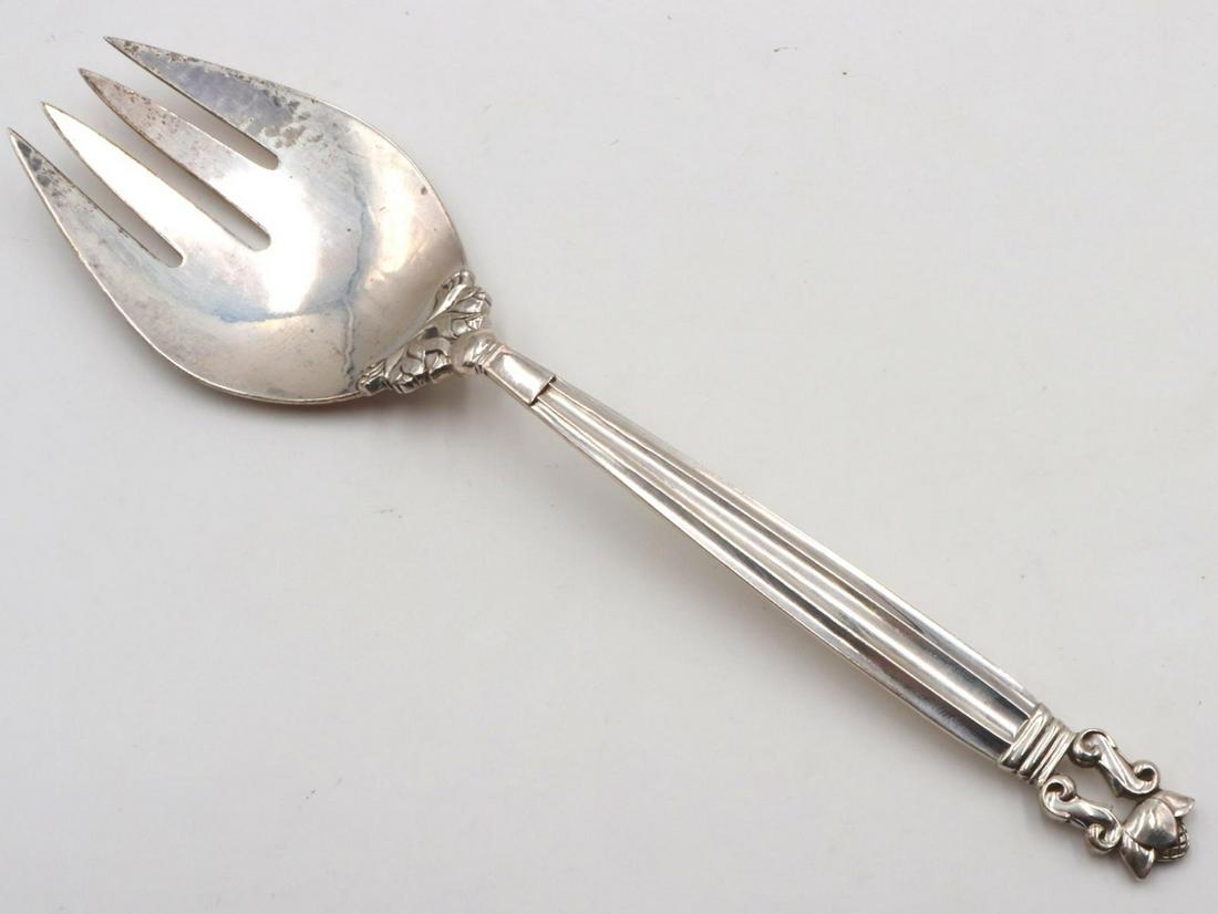 Georg Jensen "Acorn" Sterling Serving Fork (1 of 3)