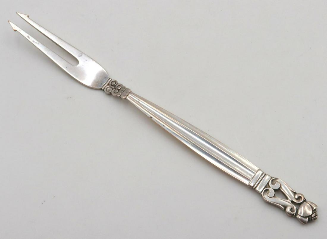 Georg Jensen "Acorn" Sterling Pickle/Olive Fork (1 of 3)
