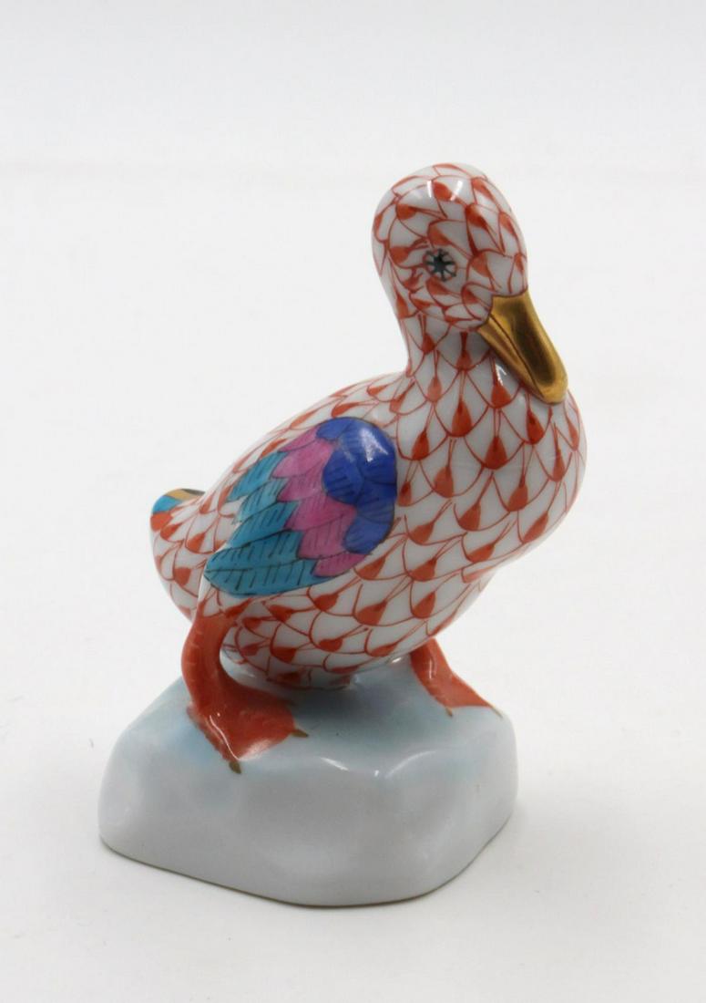 Herend Hand Painted Porcelain Fishnet Duck (1 of 2)