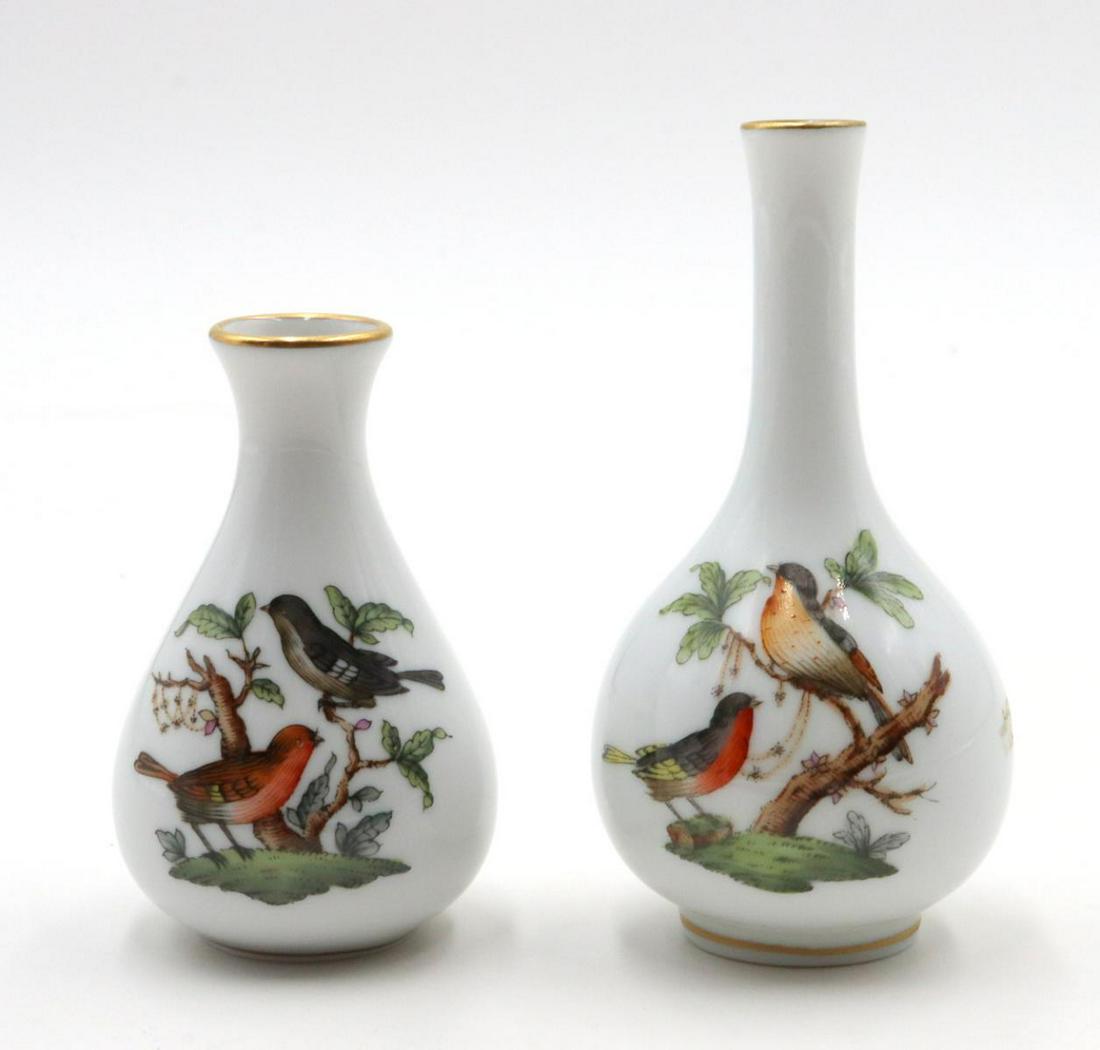 Two Herend "Rothschild" Porcelain Miniature Vases (1 of 2)