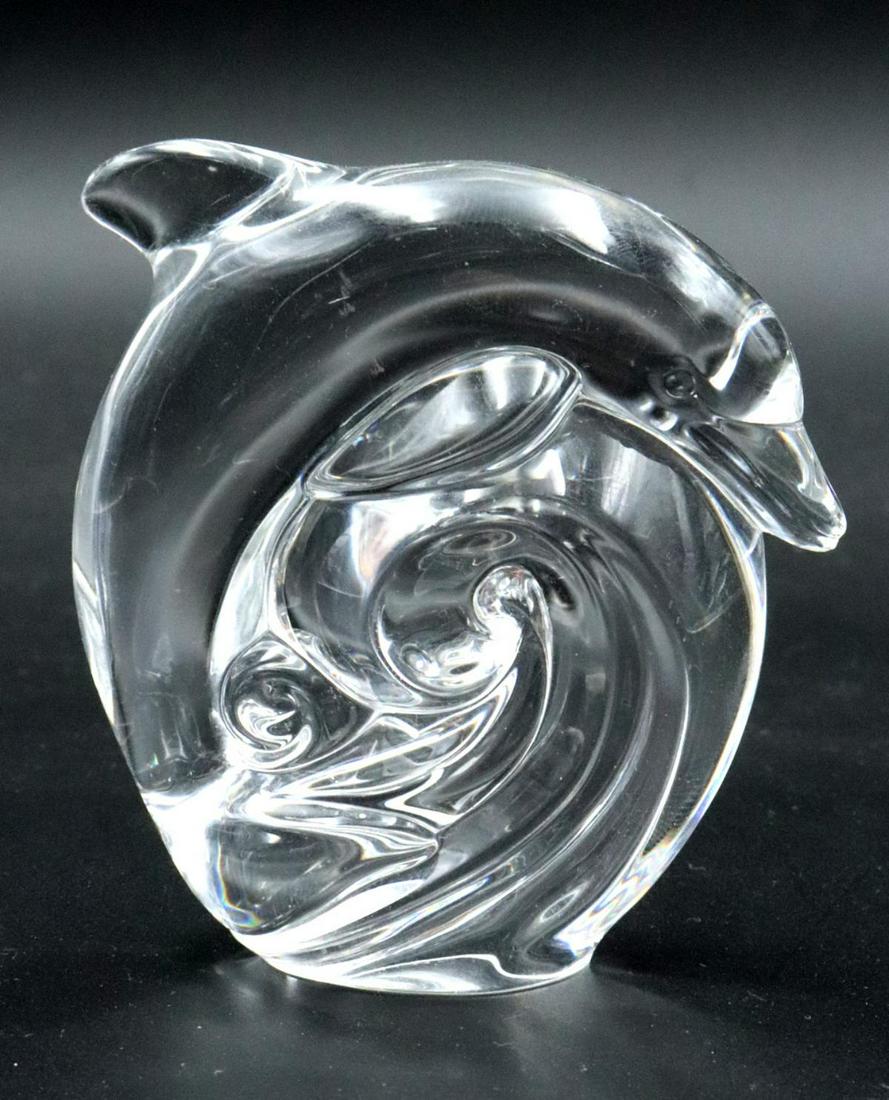 Steuben Dolphin Crystal Hand Cooler (1 of 2)