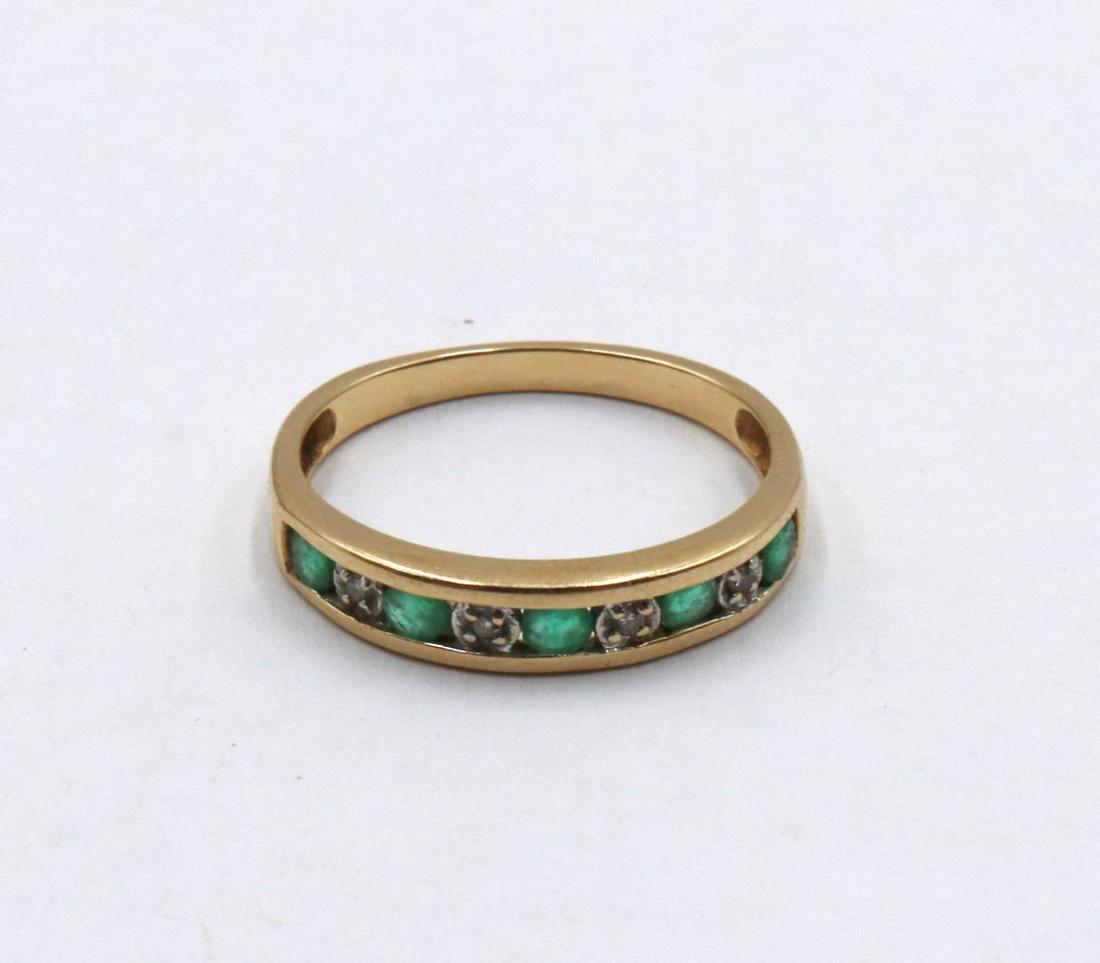 14Kt Emerald & Diamond Band (1 of 2)