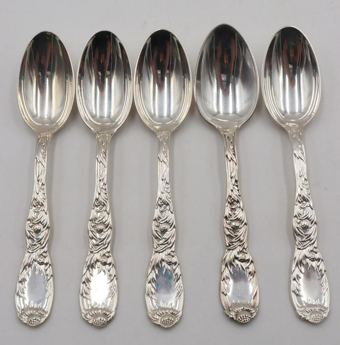 5 Pc. Tiffany & Co. "Chrysanthemum" Sterling Oval Soup (1 of 3)