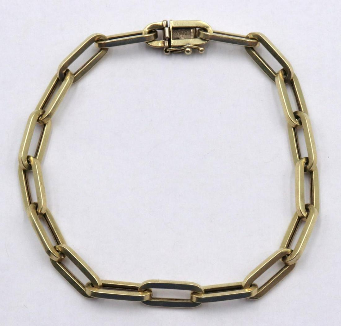 14Kt Yellow Gold Oval Link Bracelet (1 of 2)