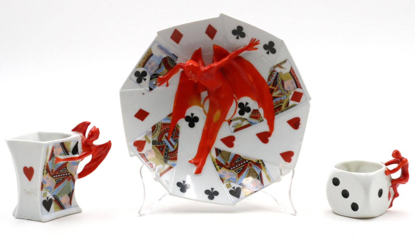 Royal Bayreuth "Devil & Cards" Porcelain Group (1 of 5)