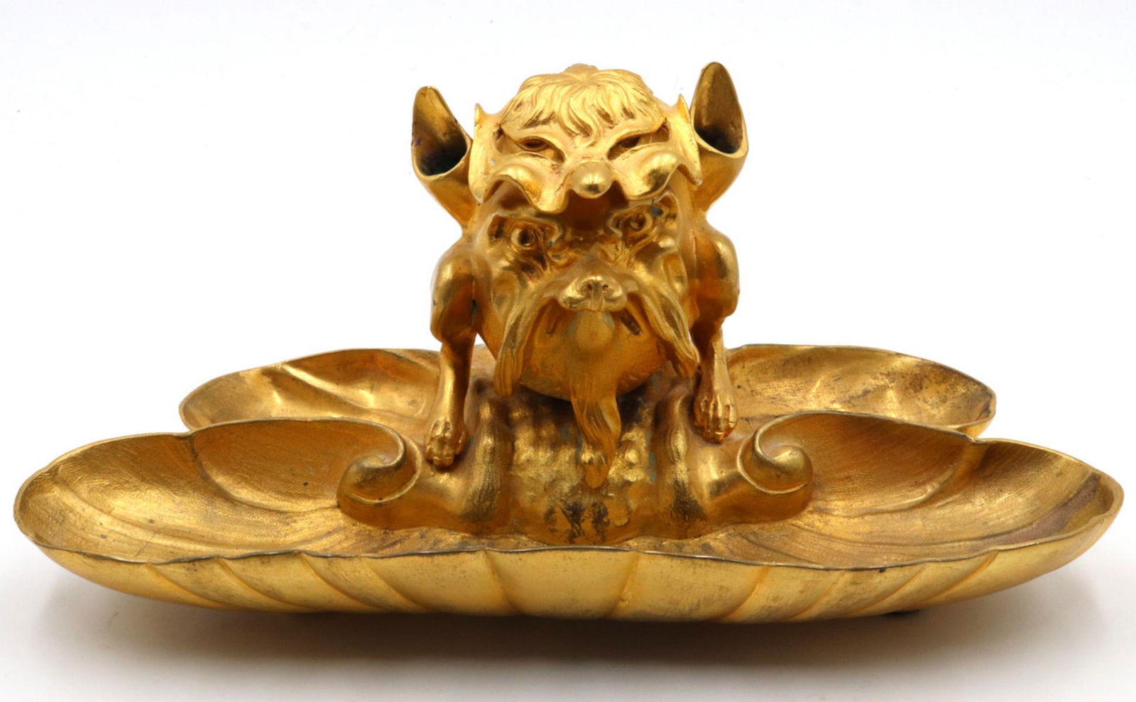 Vintage Dore Bronze Figural Inkwell (1 of 4)