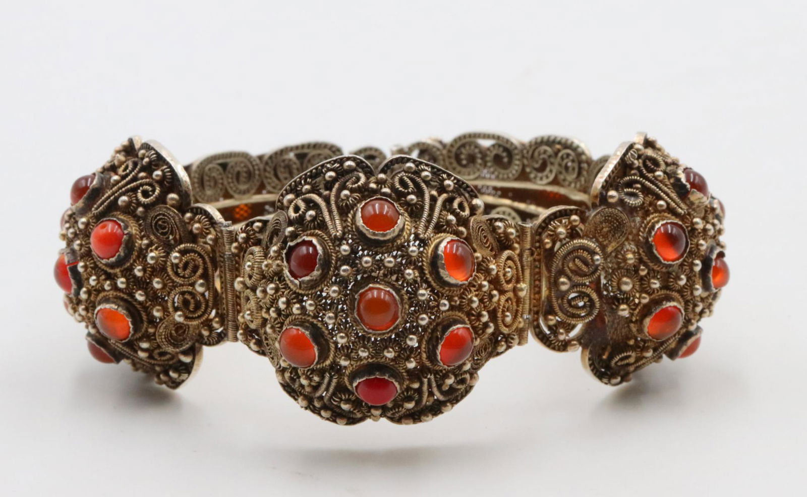 Vintage Vermeil Sterling Filigree Bracelet (1 of 3)