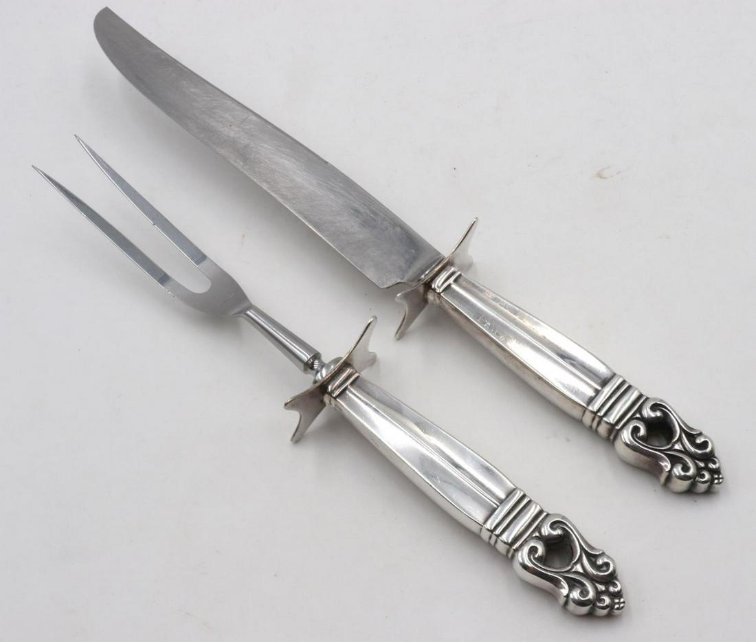 International "Royal Danish" Sterling Meat Carving Set (1 of 2)
