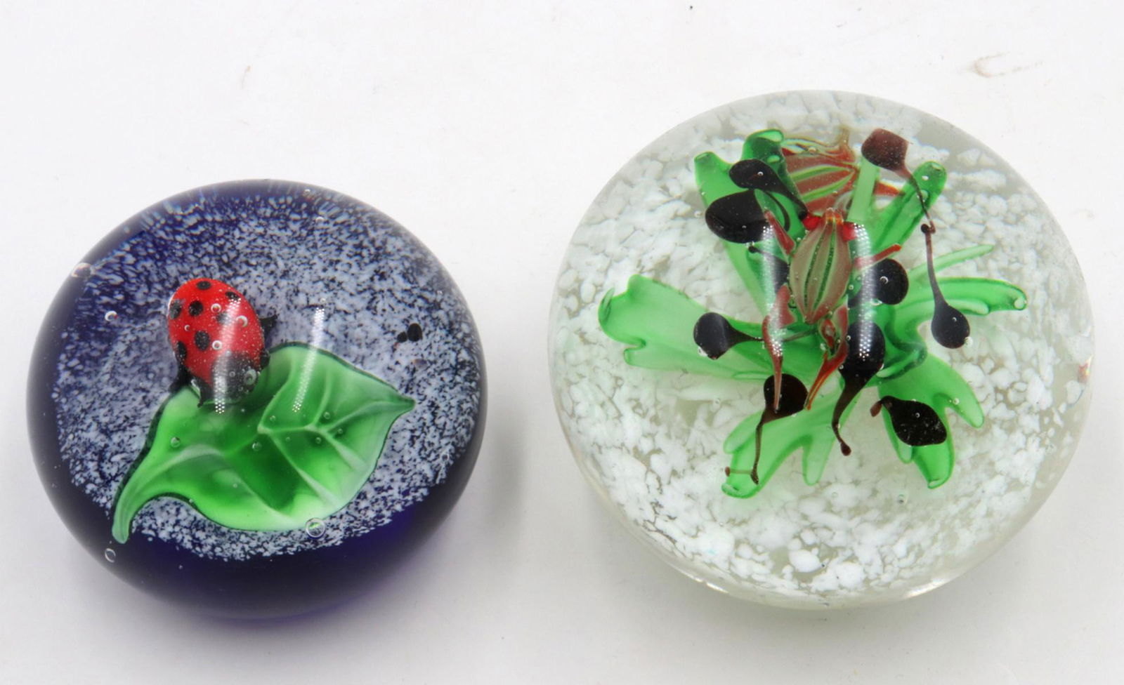Two Italian Murano Art Glass Paperweights (1 of 2)