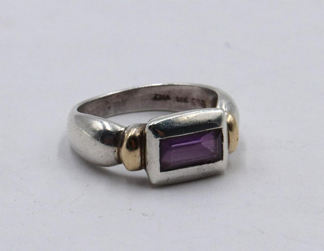 Zina 14Kt & Sterling Amethyst Ring (1 of 2)