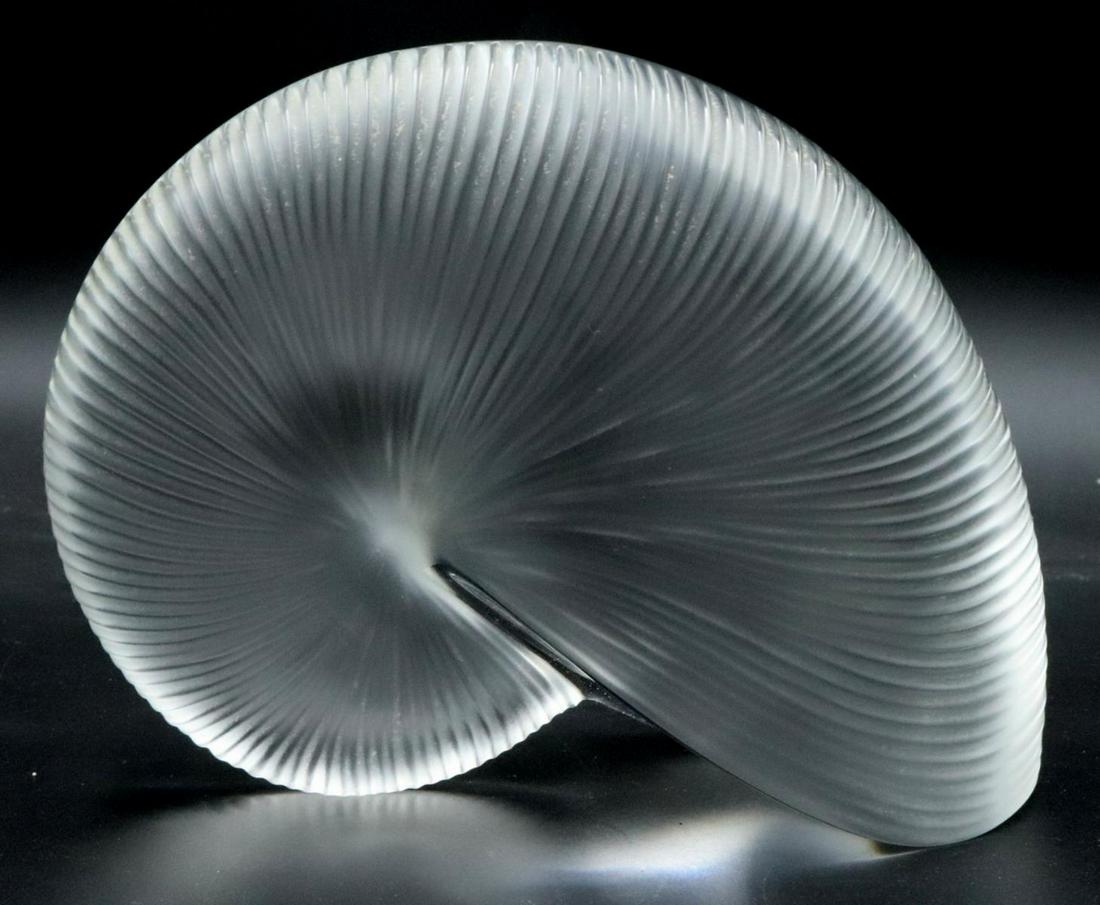 Baccarat Nautilus Shell Crystal Paperweight (1 of 3)