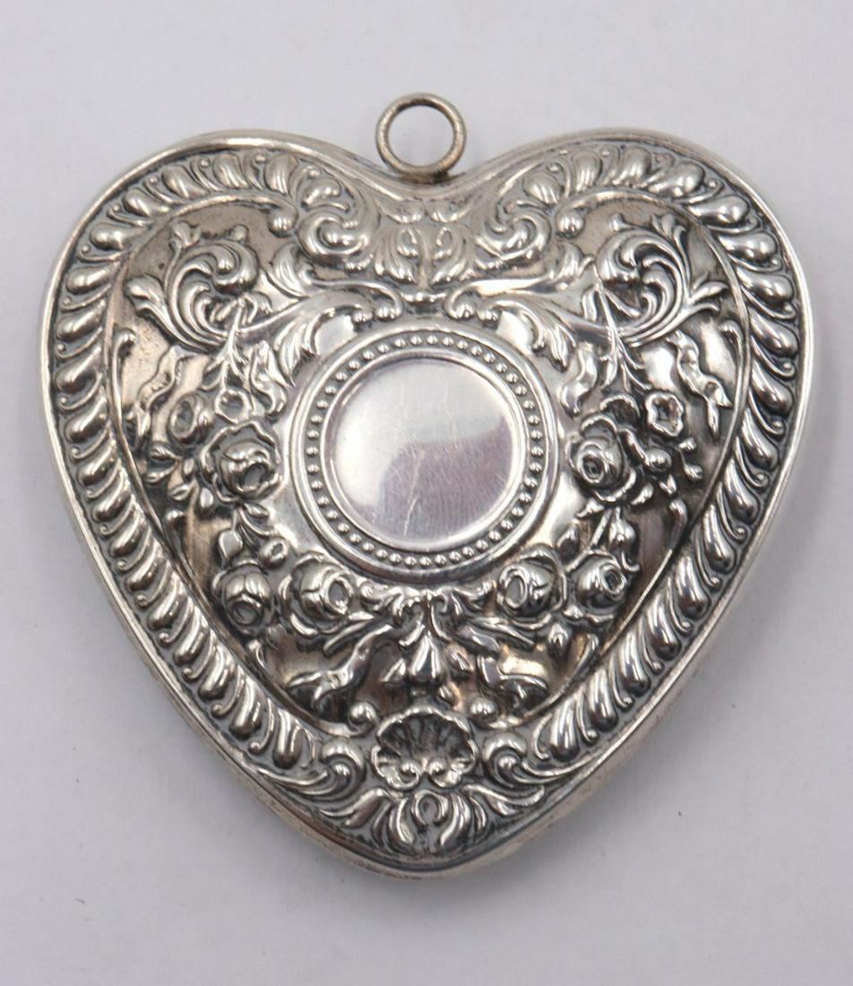 Gorham Sterling Silver Heart Pendant: Gorham Sterling Silver Heart Pendant. Measures approx. - 2 7/8" high x 2 3/4" wide. Weight - 23.6 grams.