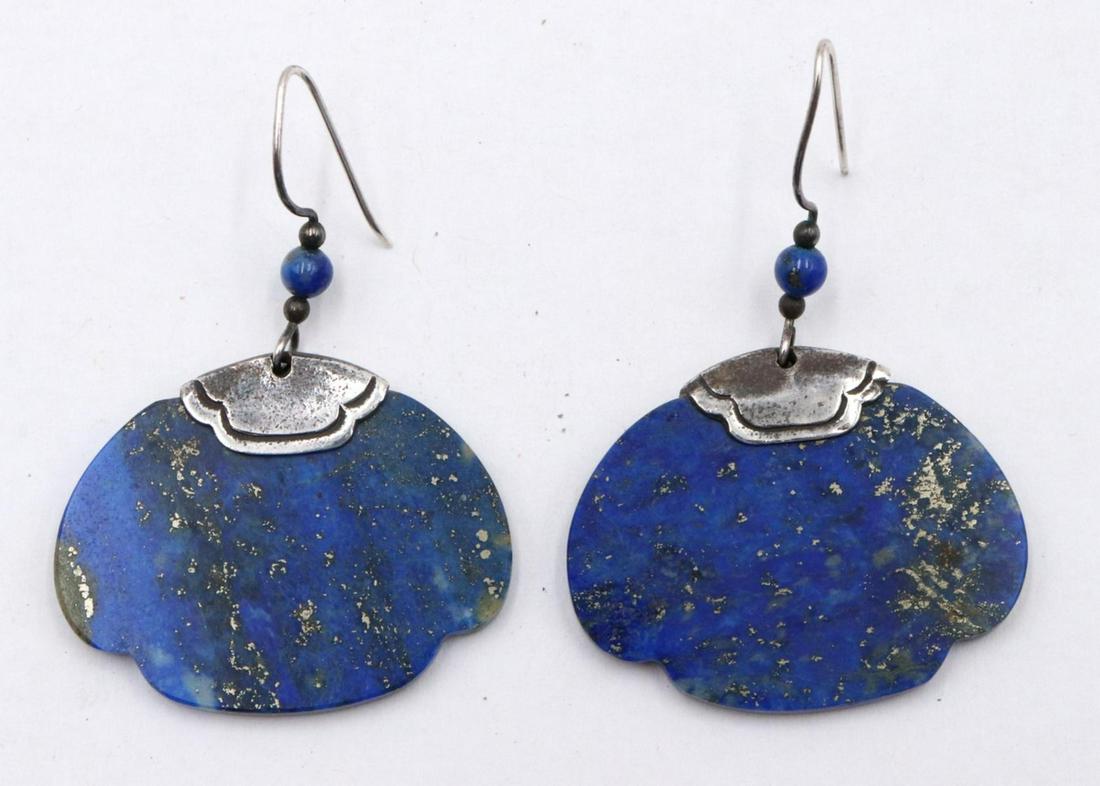 Sterling Silver & Lapis Lazuli Earrings (1 of 2)