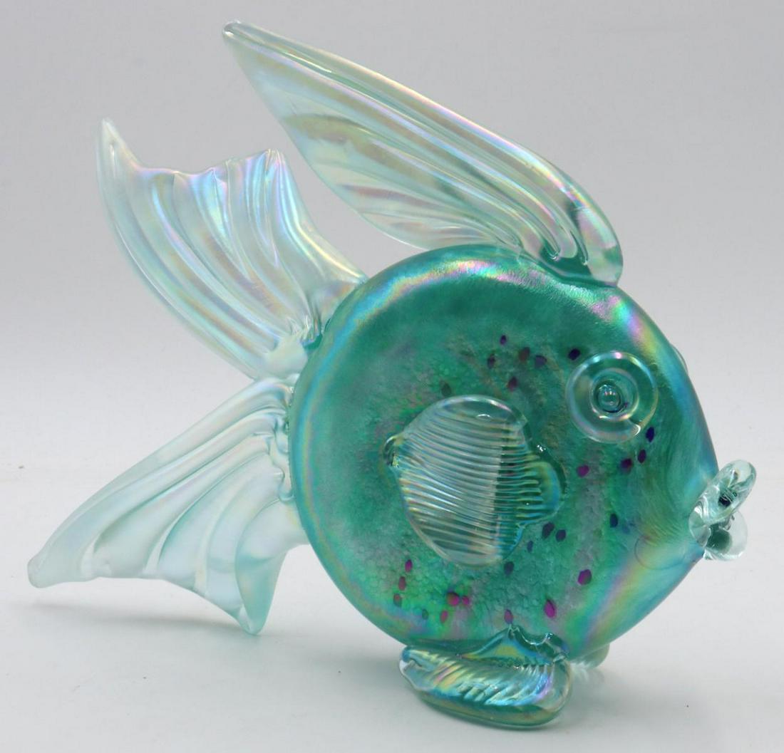 Large Signed Art Glass Fish Sculpture (0033) on Jan 24, 2022