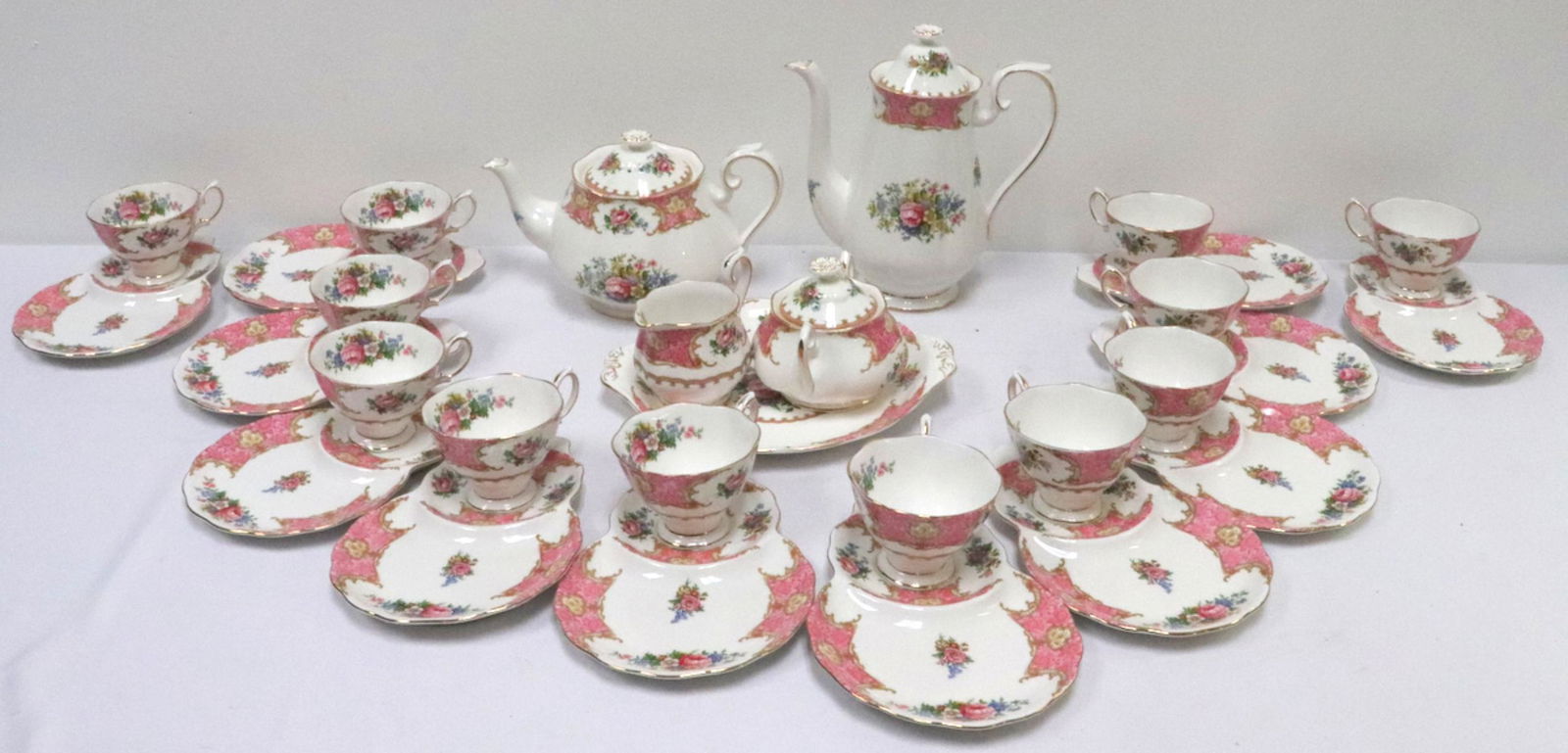17 Pc. Royal Albert "Lady Carlyle" China Set (1 of 4)
