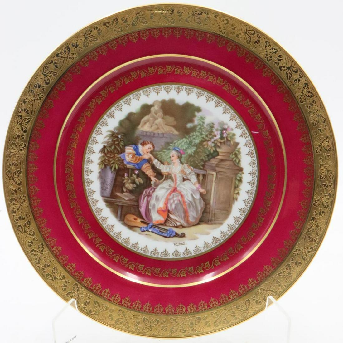 Antique Limoges Hand Painted Porcelain Plate: Antique Limoges Hand Painted Porcelain Plate. Measures approx. - 11" diameter.