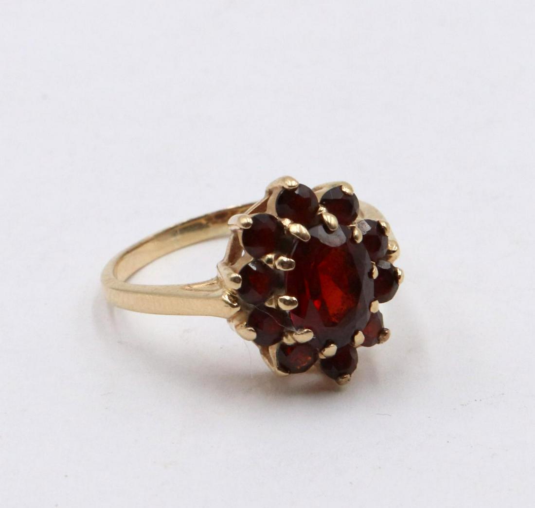 14Kt Yellow Gold & Garnet Ring (1 of 2)