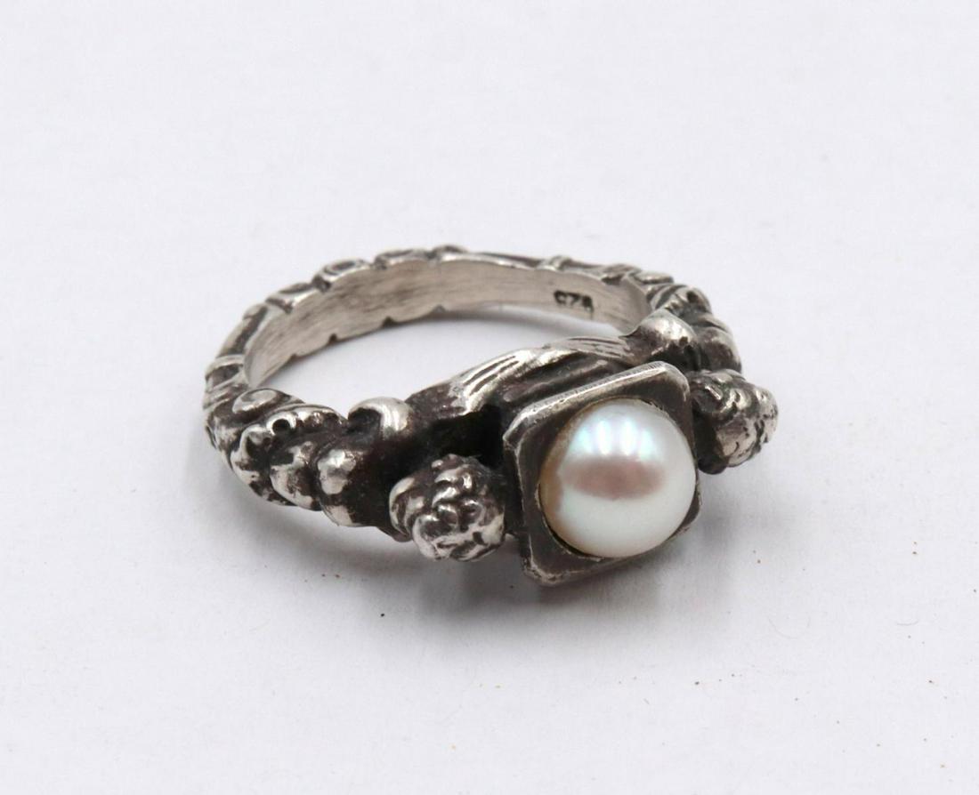 Antique Sterling & Pearl Ring (1 of 2)