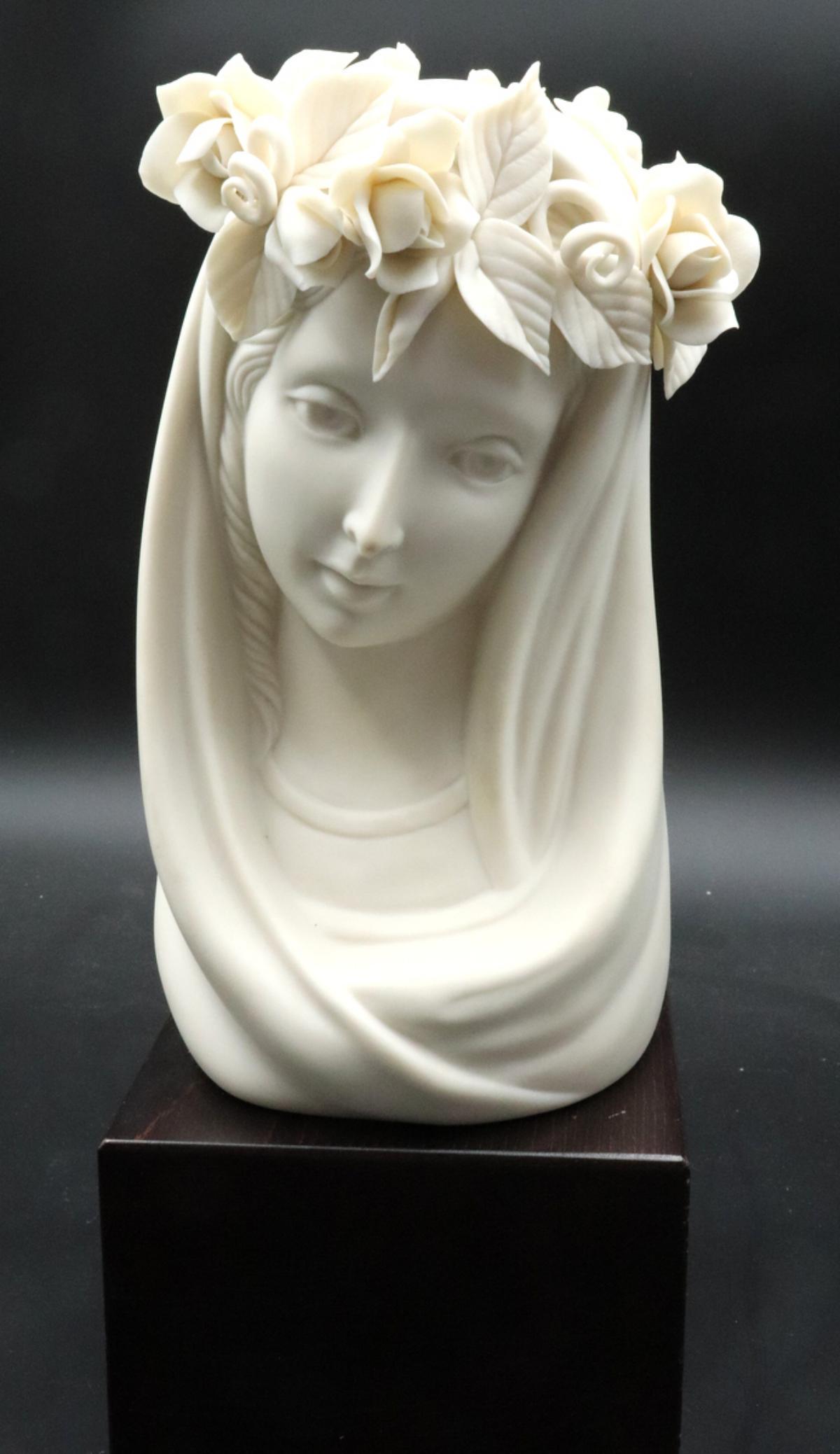 Cybis "Madonna" Bisque Bust: Cybis "Madonna" Bisque Bust. Measures approx. - 11 1/4" high x 4 3/8" wide.