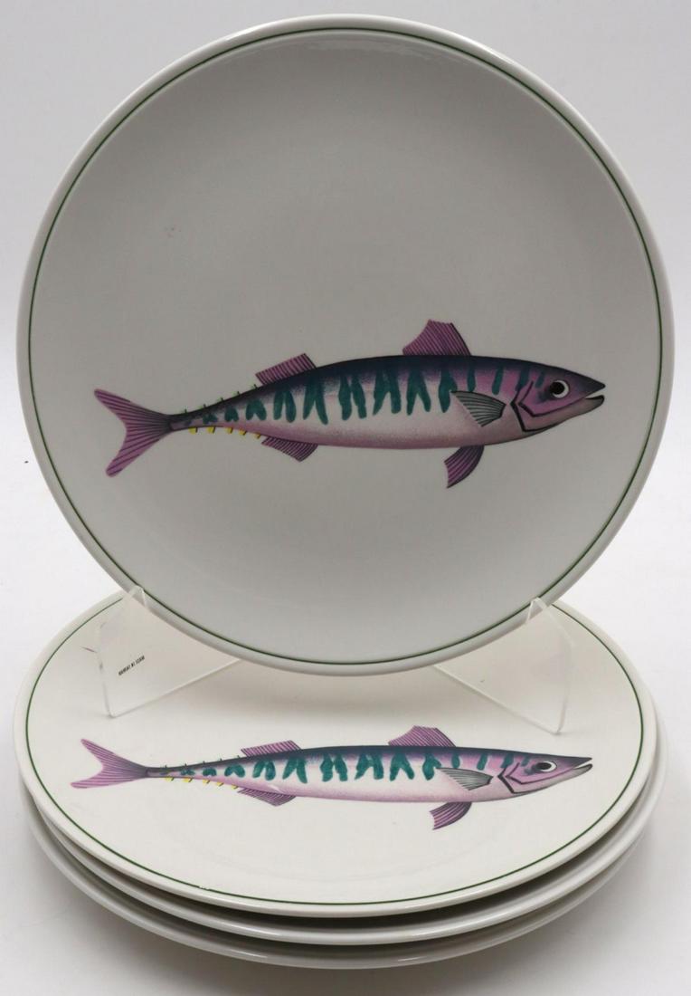 4 Pc. Villeroy & Boch "Atlantic, Mackerel" Dinner (1 of 2)